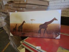 Pallet of approx 140 large Savannah Scene canvas prints, new