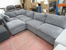 M Star Light Grey Sectional Sofa, no major damage