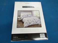 Sanctuary Elissia Purple Reversible Duvet Set Double, Includes duvet cover and 2 pillow cases, 100 %