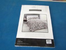 Box of 8x Sanctuary Bailey Multi Coloured Duvet Set Double, includes duvet cover and 2 matching