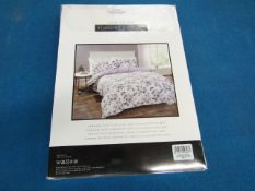 Box of 8x Sanctuary Elissia Purple Reversible Duvet Set Double, Includes duvet cover and 2 pillow