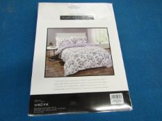 Sanctuary Elissia Purple Reversible Duvet Set Double, Includes duvet cover and 2 pillow cases, 100 %