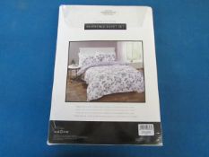 Sanctuary Elissia Purple Reversible Duvet Set Kingsize, Includes Duvet cover and 2 Matching pillow