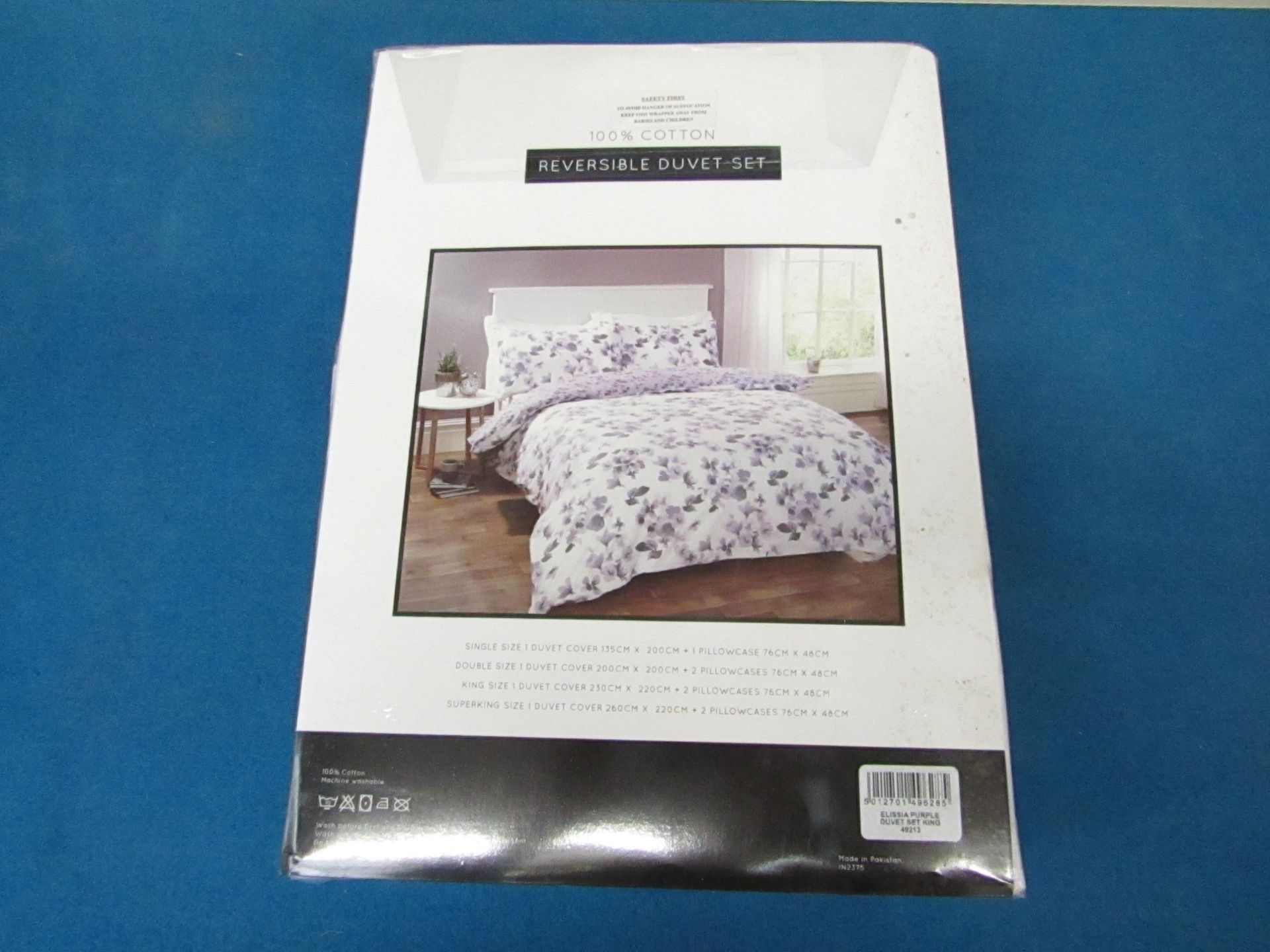 Sanctuary Bailey Multi Coloured Duvet Set Kingsize, includes duvet cover nad 2 matching pillow