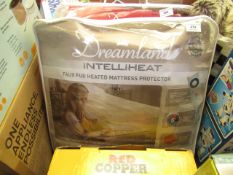 Dreamland Intelliheat Faux Fur Heated Mattress Protector Single 190 x 90cm unchecked packaged