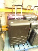 Rock large travel suitcase, has minor scratches and marks. Boxed.