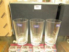 5 x Banquet Small Tumbler Glasses. Boxed