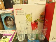 1 x Glass4you.com 6 Piece Set of Glasses. Boxed