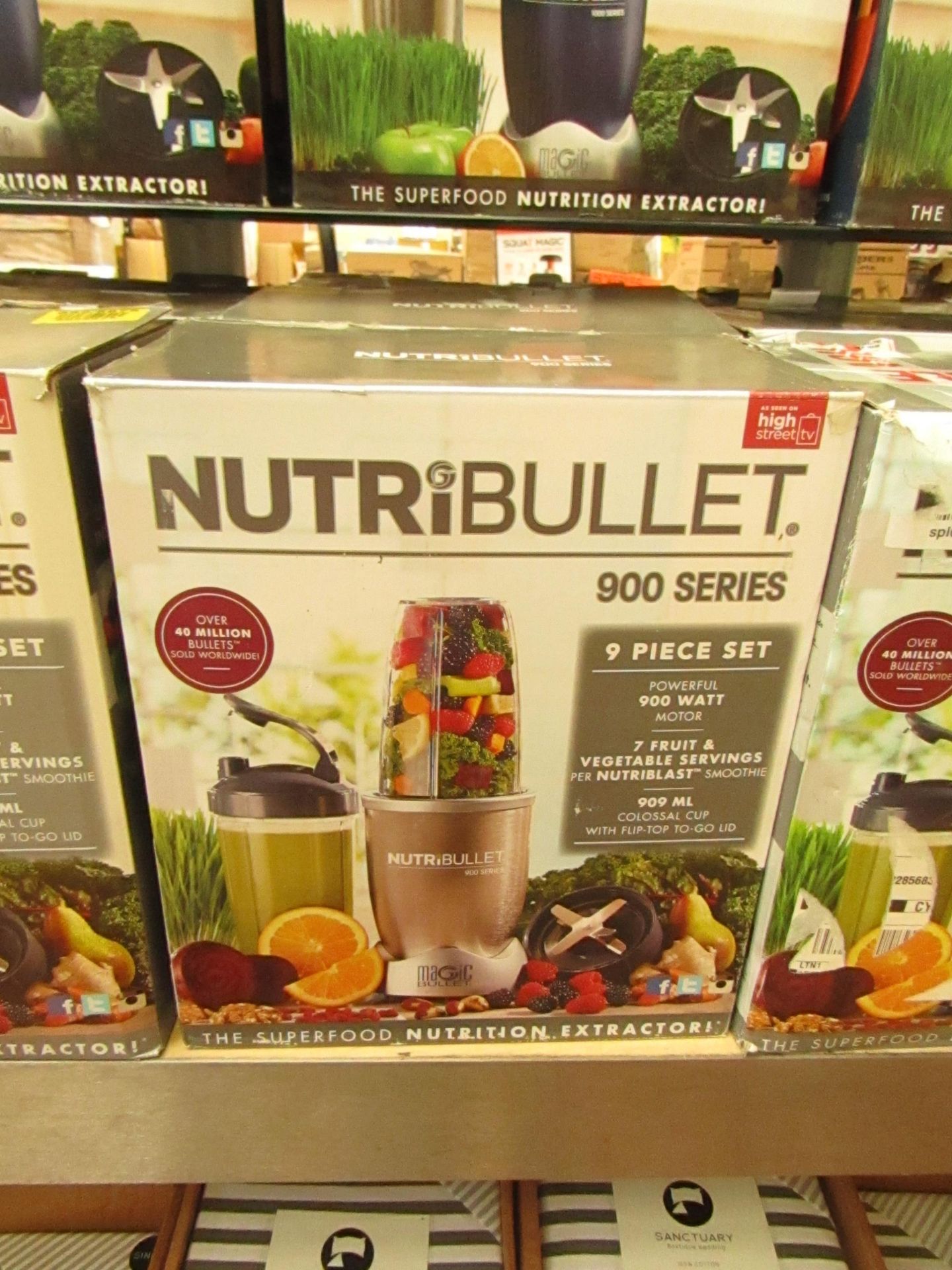 | 1x | NUTRIBULLET 900 SERIES | UNCHECKED AND BOXED | NO ONLINE RE-SALE | SKU C5060191467353 |