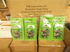 Box of 12x Skylanders Swap Force universal cargo sleeve, new and packaged.
