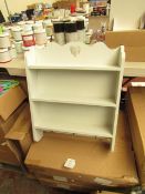 3 Tier wall shelf with hooks, new and boxed.