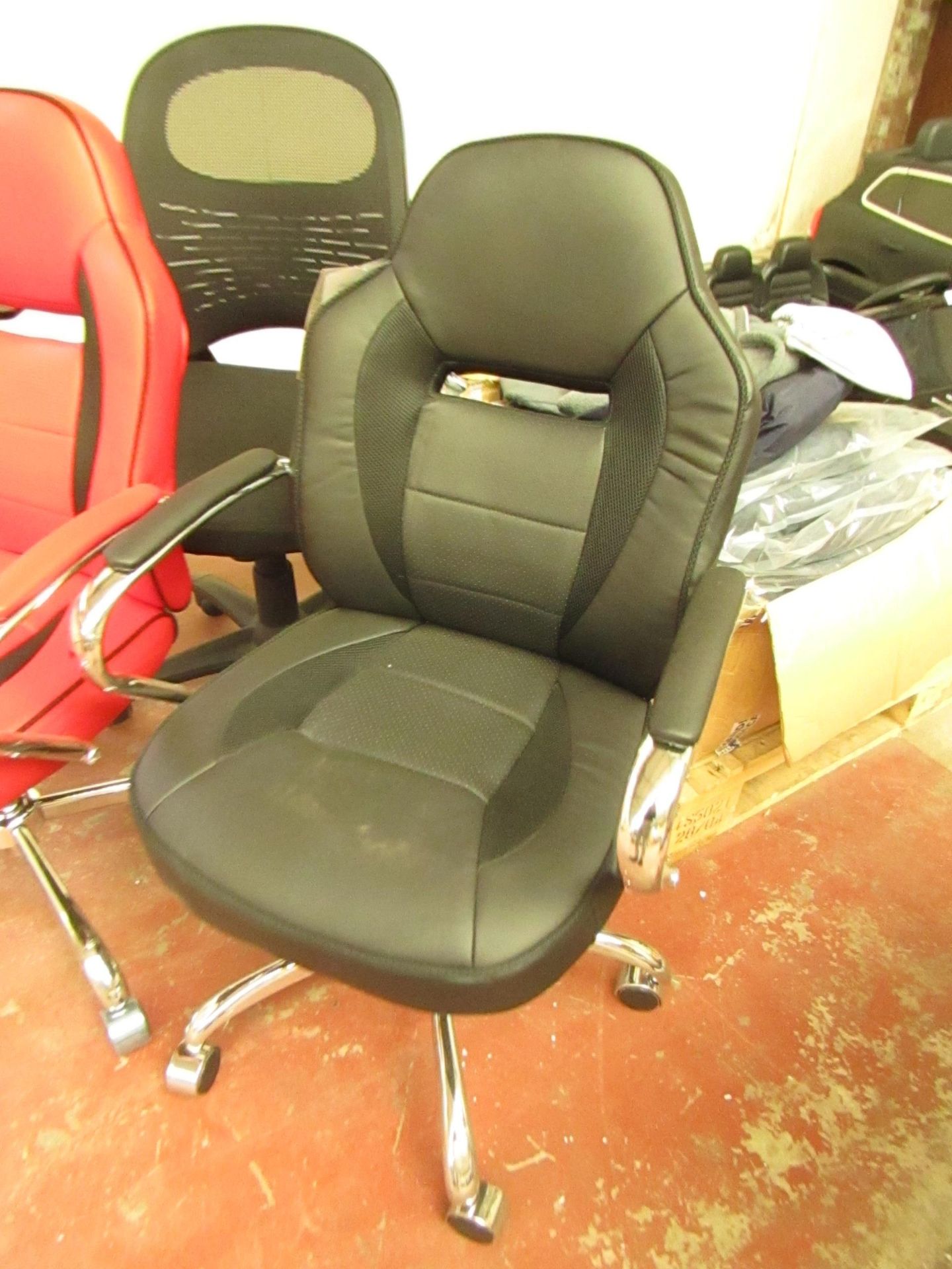 Global Furniture task chair in black.