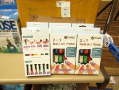 8x Tanel 2 in 1 nail art pens, new and boxed.