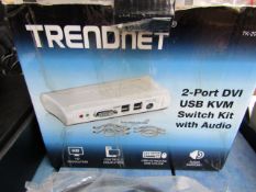 Trendnet - 2 Port DVI USB KVM Switch Kit with Audio - Untested & Boxed.