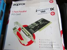 Aqprox - 1 Port Parallel PCI Card - Untested & Boxed.