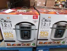 | 1X | PRESSURE KING PRO 12 IN 1 DIGITAL PRESSURE AND MULTI COOKER SILVER | REFURBISHED AND