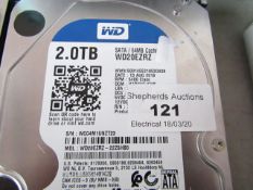 WesternDigital 2TB Hard Drive - (PC) Untested.