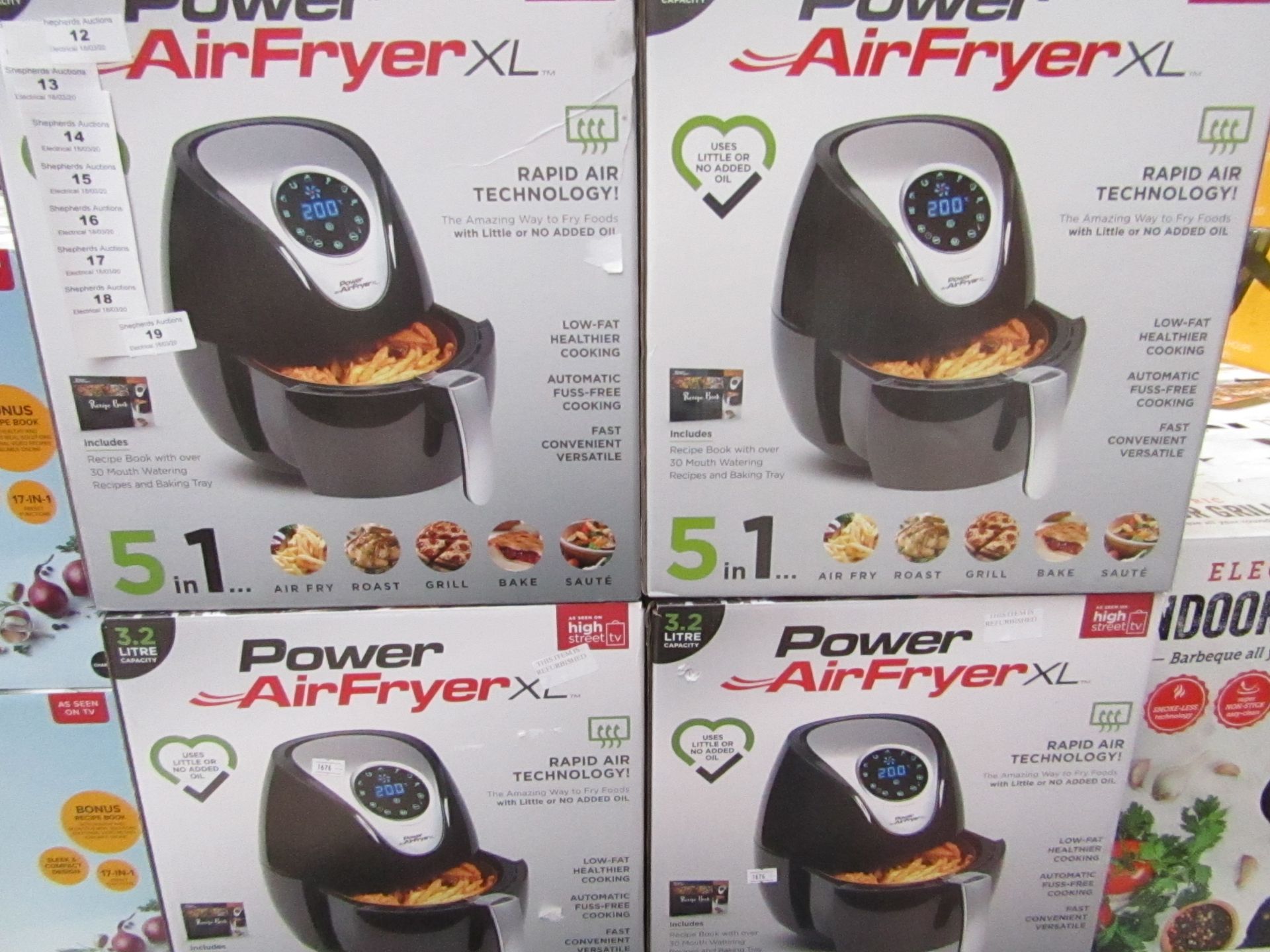 | 1x | POWER AIR FRYER XL 3.2L | REFURBISHED AND BOXED | NO ONLINE RE-SALE | SKU C5060191465366 |