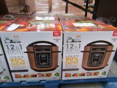 | 1X | PRESSURE KING PRO 12 IN 1 DIGITAL PRESSURE AND MULTI COOKER ROSE GOLD | REFURBISHED AND BOXED