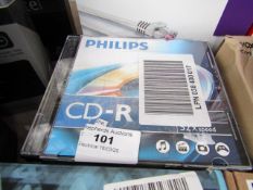 Pack of 9x Philips CD-R, untested.