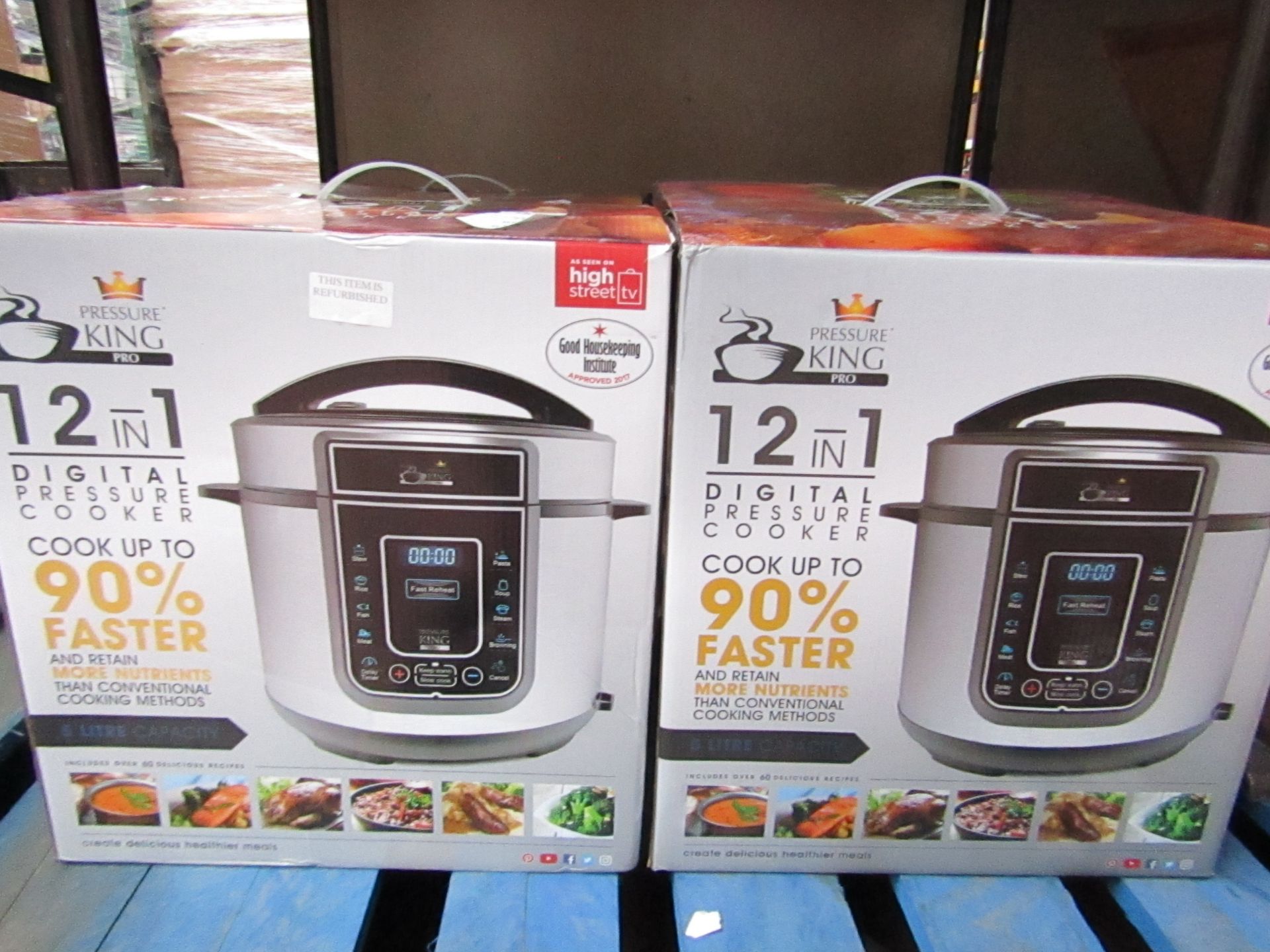 | 1X | PRESSURE KING PRO 12 IN 1 DIGITAL PRESSURE AND MULTI COOKER SILVER | REFURBISHED AND