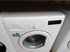 Whirlpool 6th Sense Colours 8Kg washing machine, powers on and spins.