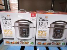 | 1X | PRESSURE KING PRO 12 IN 1 DIGITAL PRESSURE AND MULTI COOKER SILVER | REFURBISHED AND