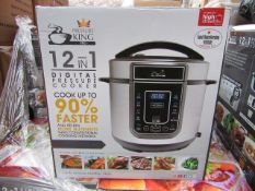 | 1X | PRESSURE KING PRO 12 IN 1 DIGITAL PRESSURE AND MULTI COOKER | UNCHECKED AND BOXED | NO ONLINE