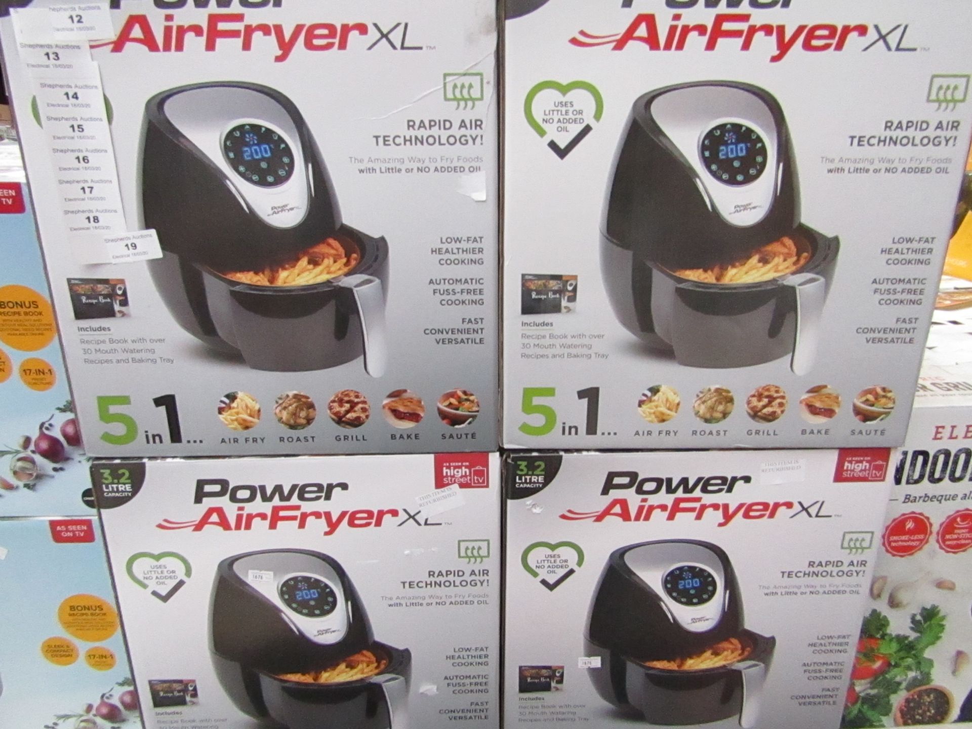 | 1x | POWER AIR FRYER XL 3.2L | REFURBISHED AND BOXED | NO ONLINE RE-SALE | SKU C5060191465366 |