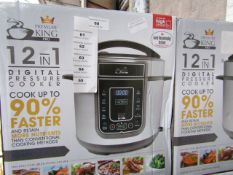 | 1X | PRESSURE KING PRO 12 IN 1 DIGITAL PRESSURE AND MULTI COOKER SILVER | REFURBISHED AND