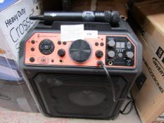 Singing Machine - Includes Mic - Missing Power Cable, But Item Tested Working & Boxed.