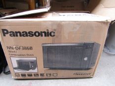 SALVAGE - Panasonic - NN-DF386B - Combination Oven - Smashed Glass on front - Boxed.