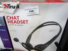 Trust chat headset, untested and boxed.