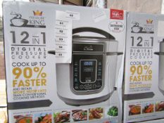 | 1X | PRESSURE KING PRO 12 IN 1 DIGITAL PRESSURE AND MULTI COOKER SILVER | REFURBISHED AND