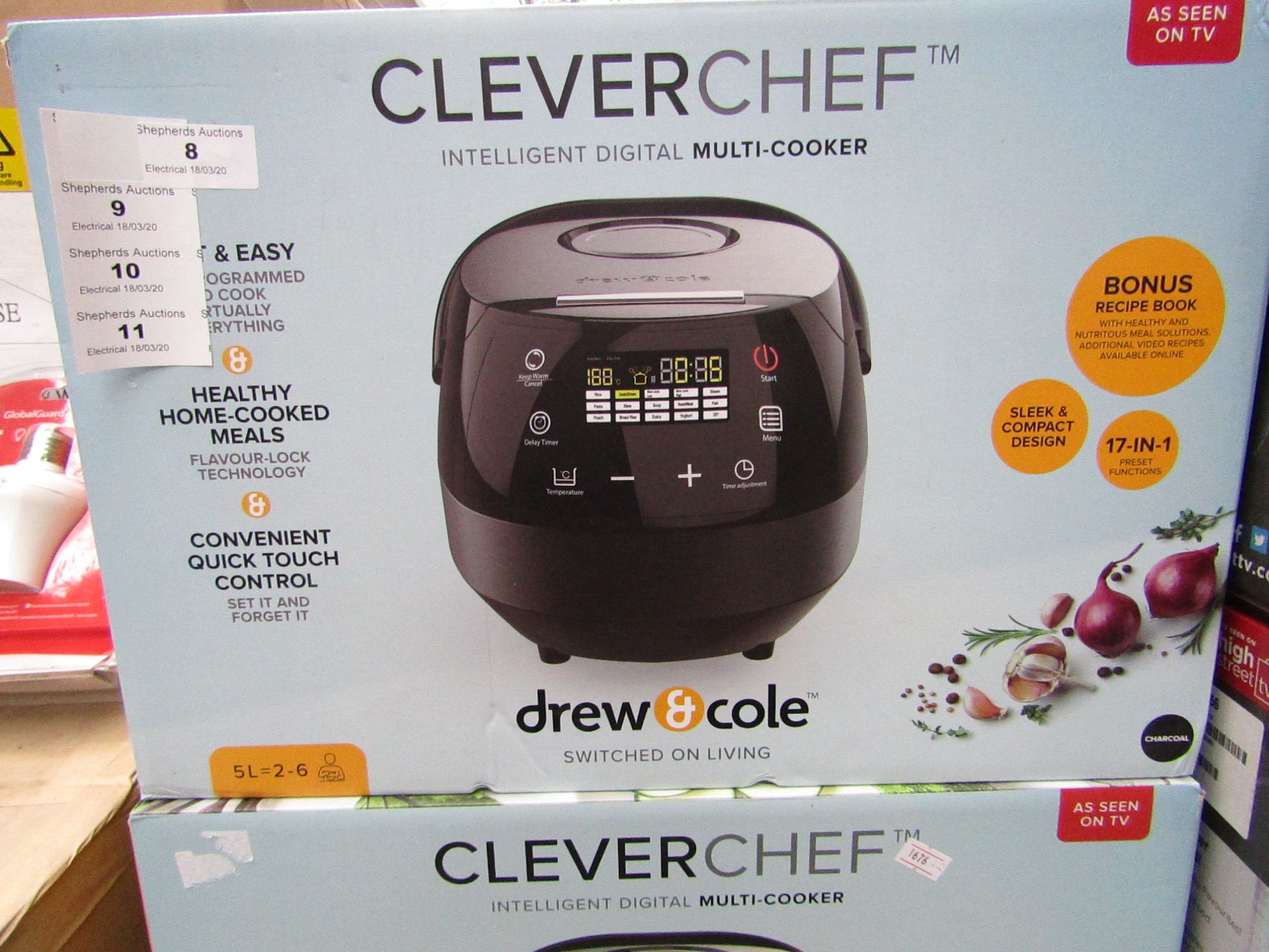 | 1x | DREW & COLE CLEVERCHEF | REFURBISHED AND BOXED | NO ONLINE RE-SALE | SKU C5060541511682 | RRP