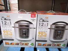 | 1X | PRESSURE KING PRO 12 IN 1 DIGITAL PRESSURE AND MULTI COOKER SILVER | REFURBISHED AND