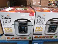 | 1X | PRESSURE KING PRO 12 IN 1 DIGITAL PRESSURE AND MULTI COOKER SILVER | REFURBISHED AND