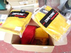 Box containing 2 Craftland Professional water resistant work jacket, size XXL, new and packaged