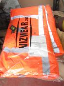 Vizwear hi vis jacket, size 4XL, new and packaged.