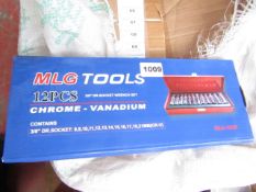 MLG Tools 12 Piece Socket set in carry case