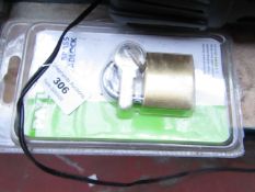 2x PAYLESS - Brass PadLock - Packaged.