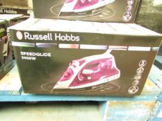 Russell Hobbs SpeedGlide 2400w steam iron, unchecked and boxed.