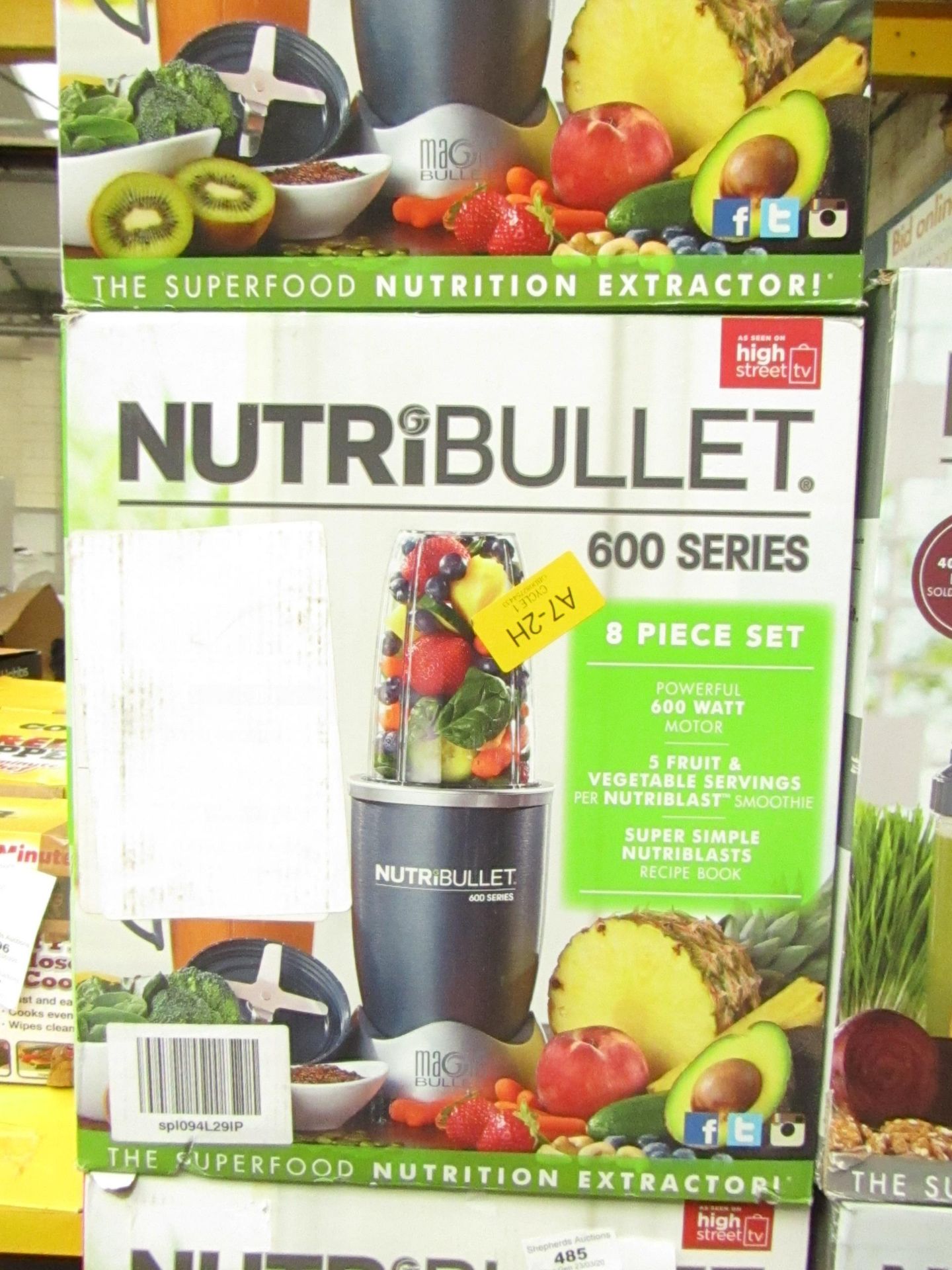 | 1X | NUTRIBULLET 600 SERIES | UNCHECKED AND BOXED | NO ONLINE RE-SALE | SKU C5060191467346 |