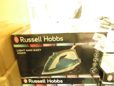 Russell Hobbs Light and Easy 2200w steam iron, unchecked and boxed.