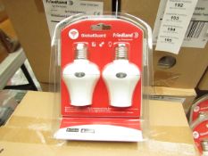 5x Packs of 2 Honeywell Global Guard WiFi screw bulbs, new and packaged.