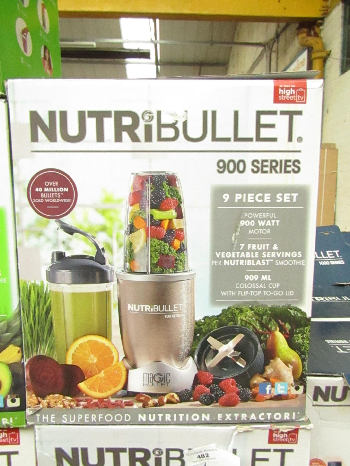 | 1x | NUTRIBULLET 900 SERIES | UNCHECKED AND BOXED | NO ONLINE RE-SALE | SKU C5060191467353 |