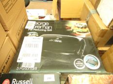 George Foreman fat reducing grill, unchecked and boxed.