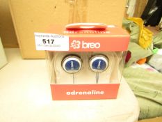 Breo Adrenaline earbuds, new and boxed.