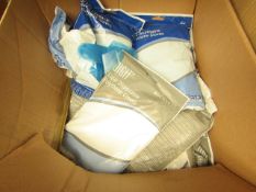 5x Digit disposable polythene gloves, new and packaged.