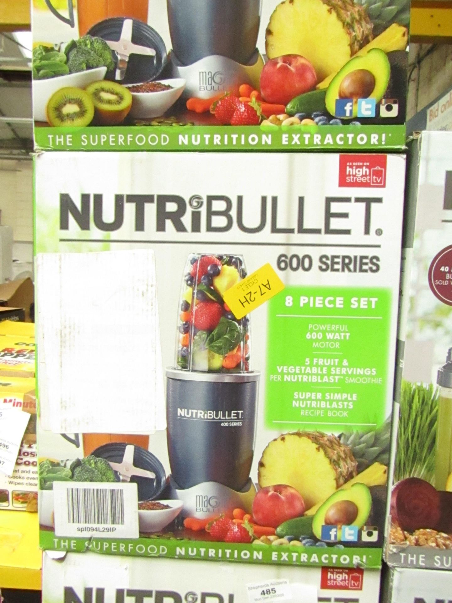 | 1X | NUTRIBULLET 600 SERIES | UNCHECKED AND BOXED | NO ONLINE RE-SALE | SKU C5060191467346 |